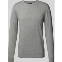 Matinique Longsleeve mit Label-Detail Modell 'Jones' in Hellgrau Melange, Größe XXL von Matinique