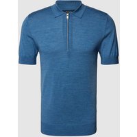 Matinique Poloshirt in melierter Optik in Blau Melange, Größe M von Matinique