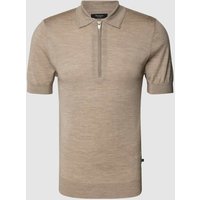 Matinique Poloshirt in melierter Optik in Offwhite Melange, Größe S von Matinique