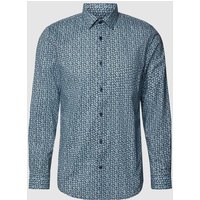 Matinique Regular Fit Freizeithemd mit Allover-Muster Modell 'MAtrostol' in Blau, Größe L von Matinique