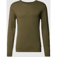 Matinique Strickpullover mit Rundhalsausschnitt in Khaki, Größe L von Matinique