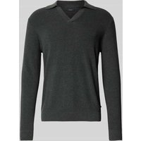 Matinique Strickpullover mit gerippten Abschlüssen Modell 'kollo' in Anthrazit, Größe XL von Matinique