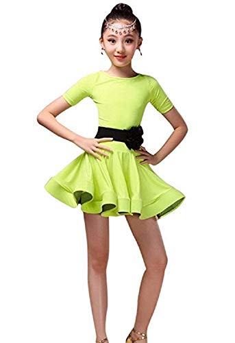 Kinder Tanzkleid Ballett Latein Rumba Samba Kleid Röcke Tanzkleidung Mädchen Kinder 3-15 Jahre von Matissa