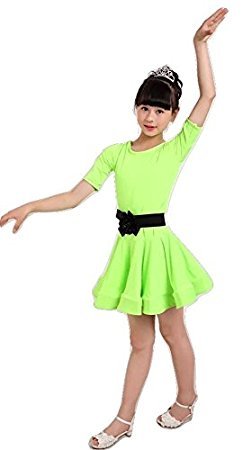 Kinder Tanzkleid Ballett Latein Rumba Samba Kleid Röcke Tanzkleidung Mädchen Kinder 3-15 Jahre von Matissa