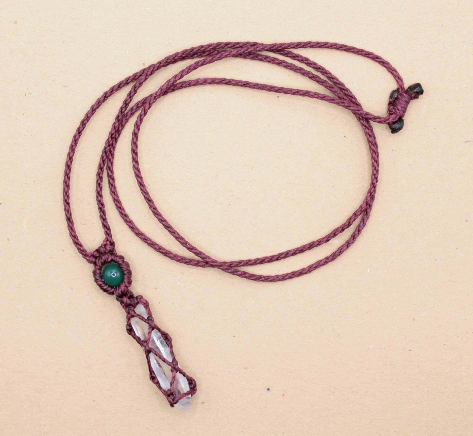 Bergkristall - Quarz Kette Makramee von MatizarArt