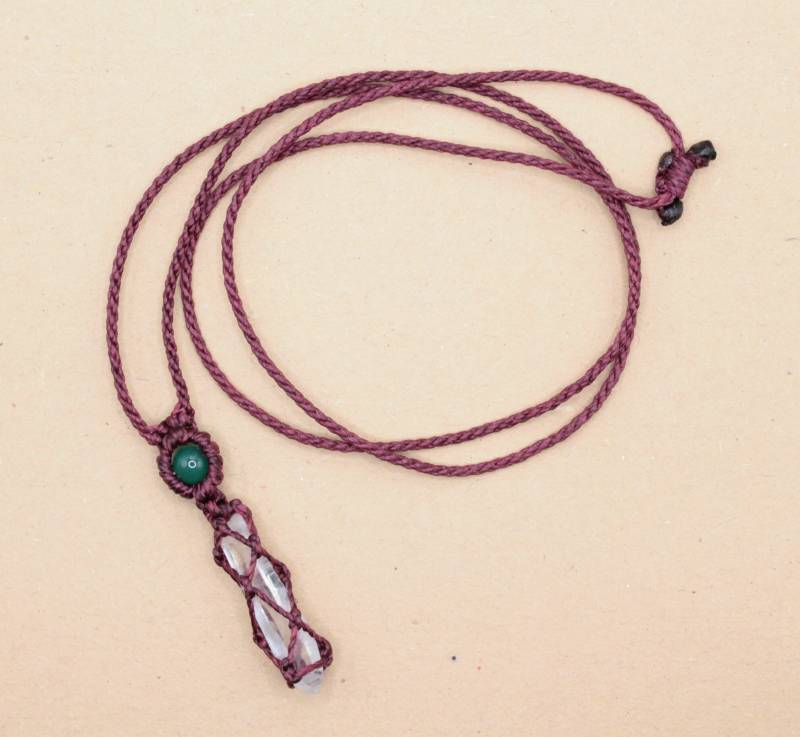 Bergkristall - Quarz Kette Makramee von MatizarArt