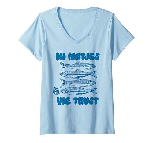 Damen In Matjes We Trust - lustiger Matjes Hering T-Shirt mit V-Ausschnitt Damen In Matjes We Trust - lustiger Matjes Hering T-Shirt mit V-Ausschnitt von Matjes Lover Club