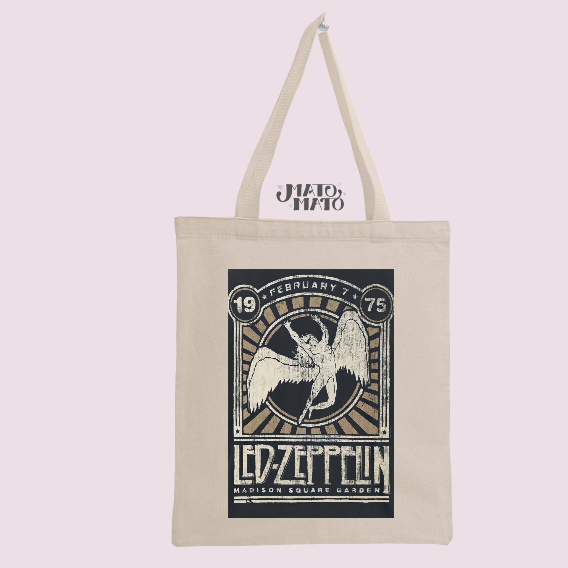 Led Zeppelin Tour Poster Tragetasche, Rock Band Tragetaschen, Baumwollsegeltuchtaschen Mit Druck, Coole Geschenke Für Musikliebhaber, Einzigartiges von MatoMatoTotesAndTees