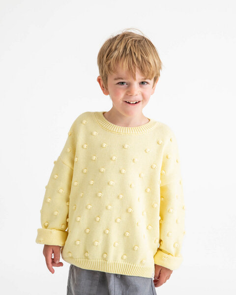 Matona Farbenfroher Pullover für Kinder aus Bio-Baumwolle / Popcorn Sweater von Matona