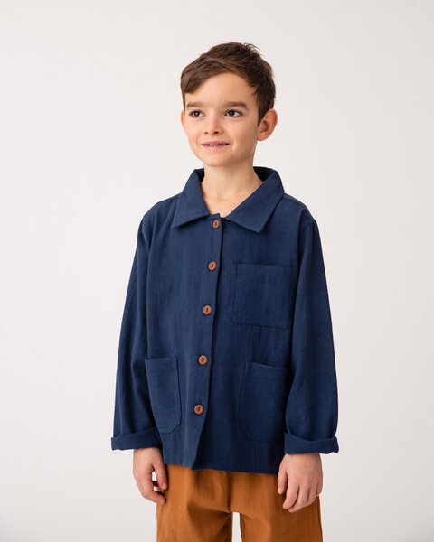 Matona Hemd für Kinder aus Canvas Bio-Baumwolle / Boxy Jacket von Matona