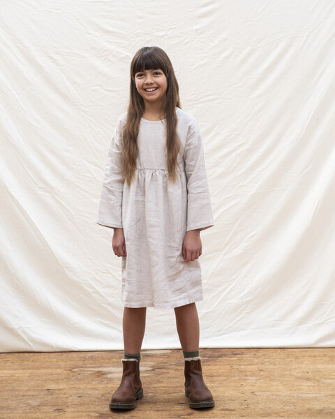 Matona Langärmeliges Kleid für Kinder aus Leinen / Linen Longsleeve Dress von Matona