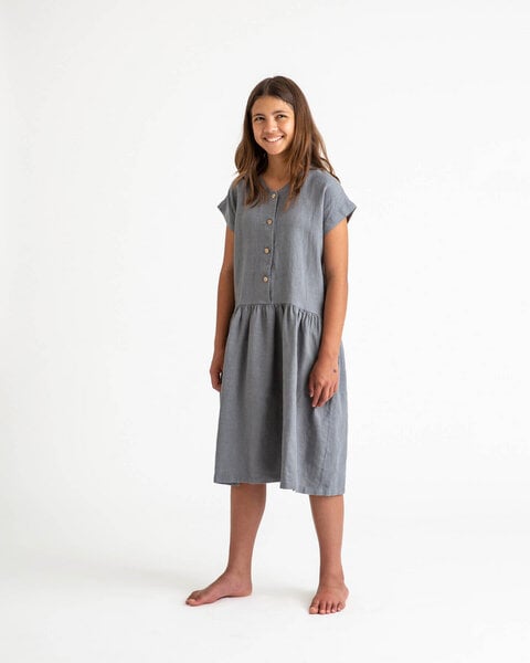 Matona Leinenkleid für Kinder mit kurzen Ärmeln / Simple Dress von Matona