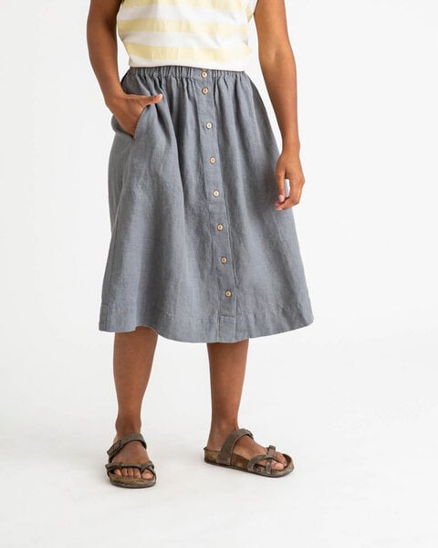 Matona Luftiger Rock für Frauen aus Leinen / Midi Skirt von Matona