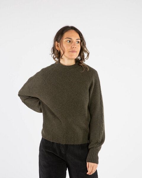 Matona Strickpullover mit Zopfmuster für Frauen aus Bio-Baumwolle und Lammwolle / Cable Knit Sweater von Matona