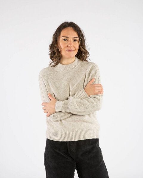 Matona Strickpullover mit Zopfmuster für Frauen aus Bio-Baumwolle und Lammwolle / Cable Knit Sweater von Matona