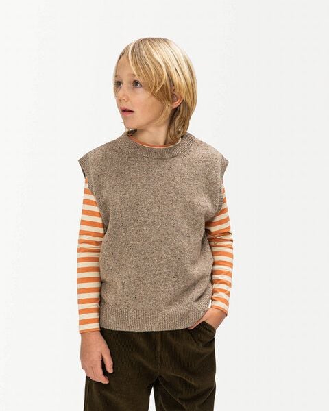 Matona Trendiger Pullunder für Kinder aus weicher Wollmischung mit Sprenkeleffekt / Knit Vest von Matona