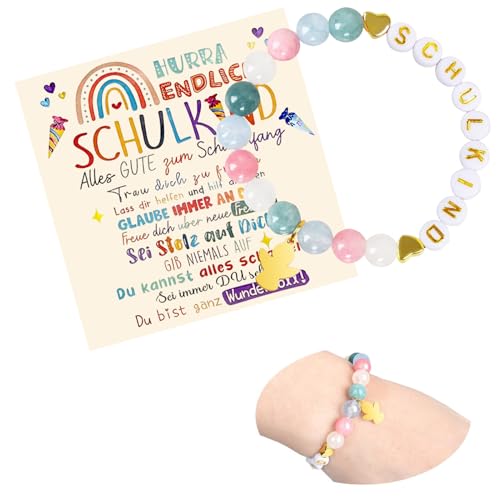 Matreeglam Schulkind Einschulung Jungen und Mädchen- Schulkind Geschenk - Geschenk Einschulung Mädchen Armband Schulkind (C) von Matreeglam