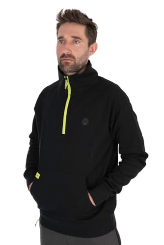 Fox Matrix Sweatshirt für Angler 1/4 Zip Sweat Black/Lime (Black Edition), Größe:XL von Matrix