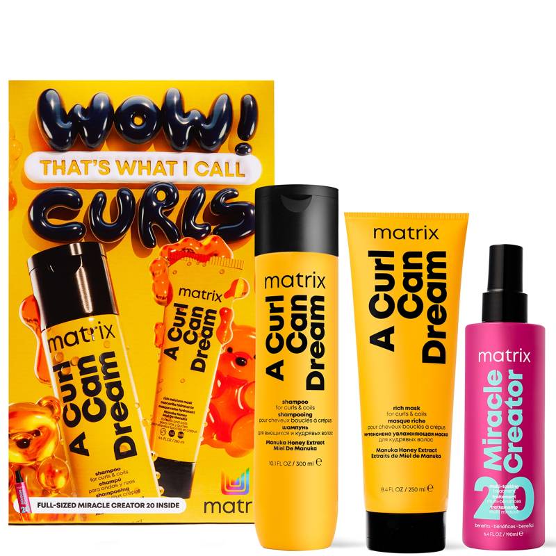 Matrix A Curl Can Dream Shampoo, Hair Mask and Miracle Creator Haircare Gift Set for Moisturising and Defining Curls/Coils von Matrix