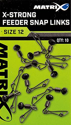 Matrix Angeln Karabiner - X-Strong Feeder Snap Links Size 12 10 Stück von Matrix