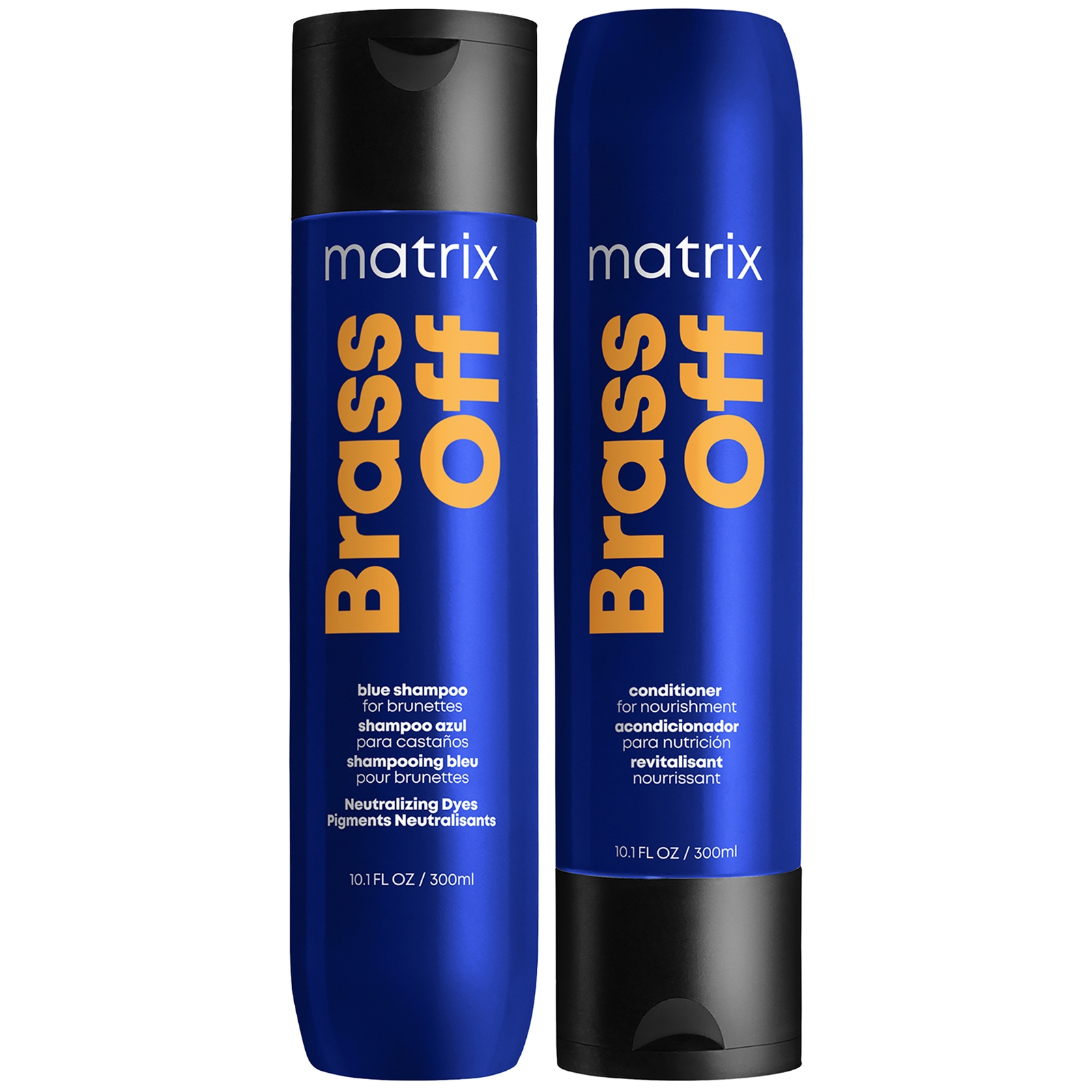Matrix Brass Off Colour Correcting Blue Anti-Brass Shampoo and Conditioner Duo Set For Lightened Brunettes 300ml von Matrix