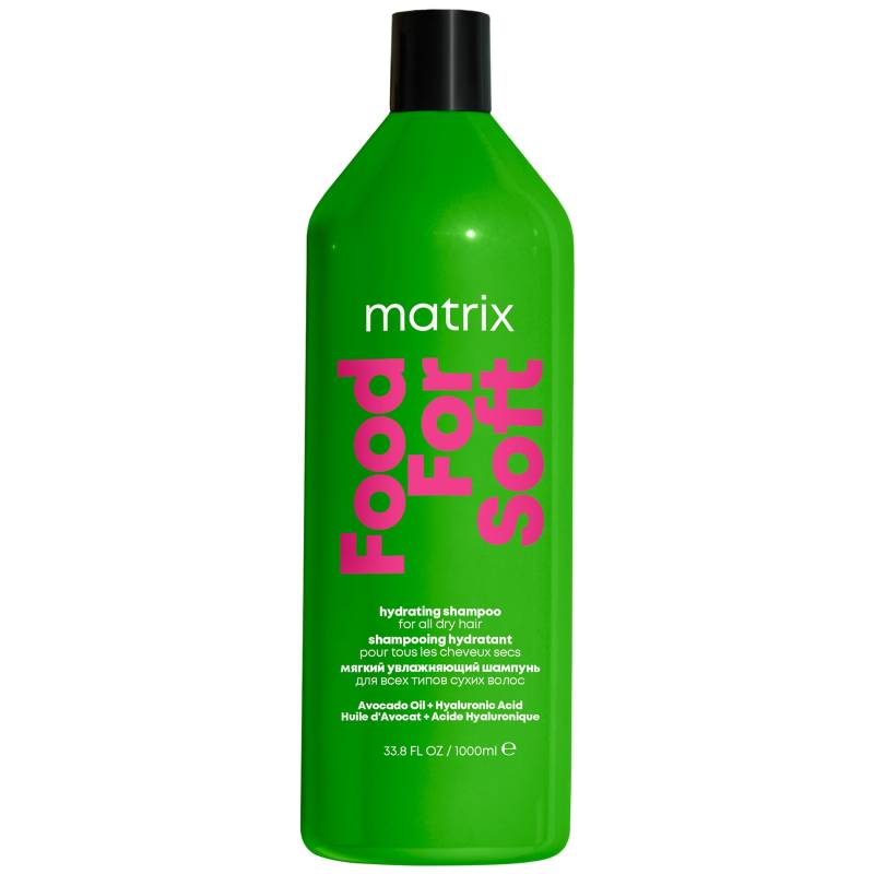 Matrix Food For Soft Feuchtigkeitsspendendes Shampoo mit Avocadoöl und Hyaluronsäure für trockenes Haar 1000 ml von Matrix