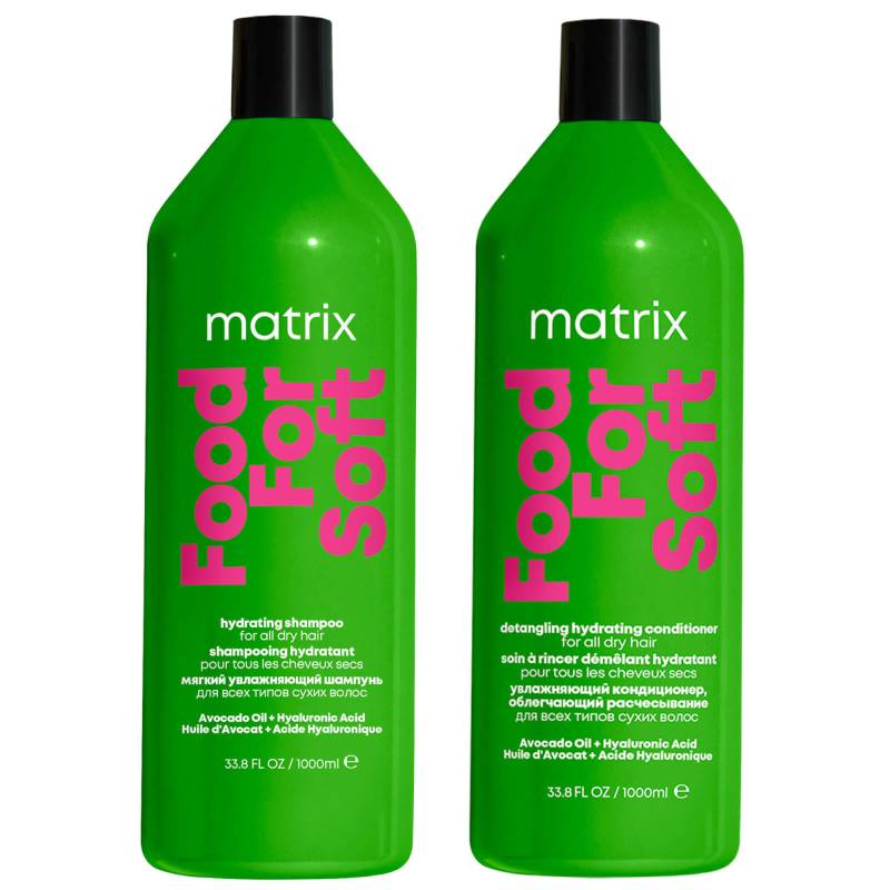 Matrix Food for Soft Hydrating 1000ml Shampoo and Conditioner with Avocado Oil and Hyaluronic Acid for Dry Hair Duo von Matrix