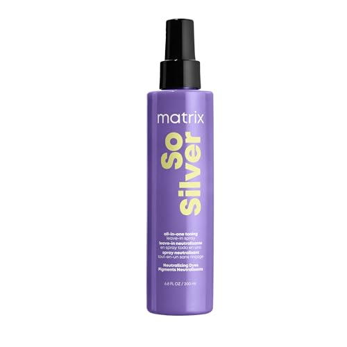 Matrix All-In-One Toning Spray für blondes Haar zur Neutralisation von Gelbstichen, Mit Violett-Pigmenten, So Silver Spray, 200ml von Matrix