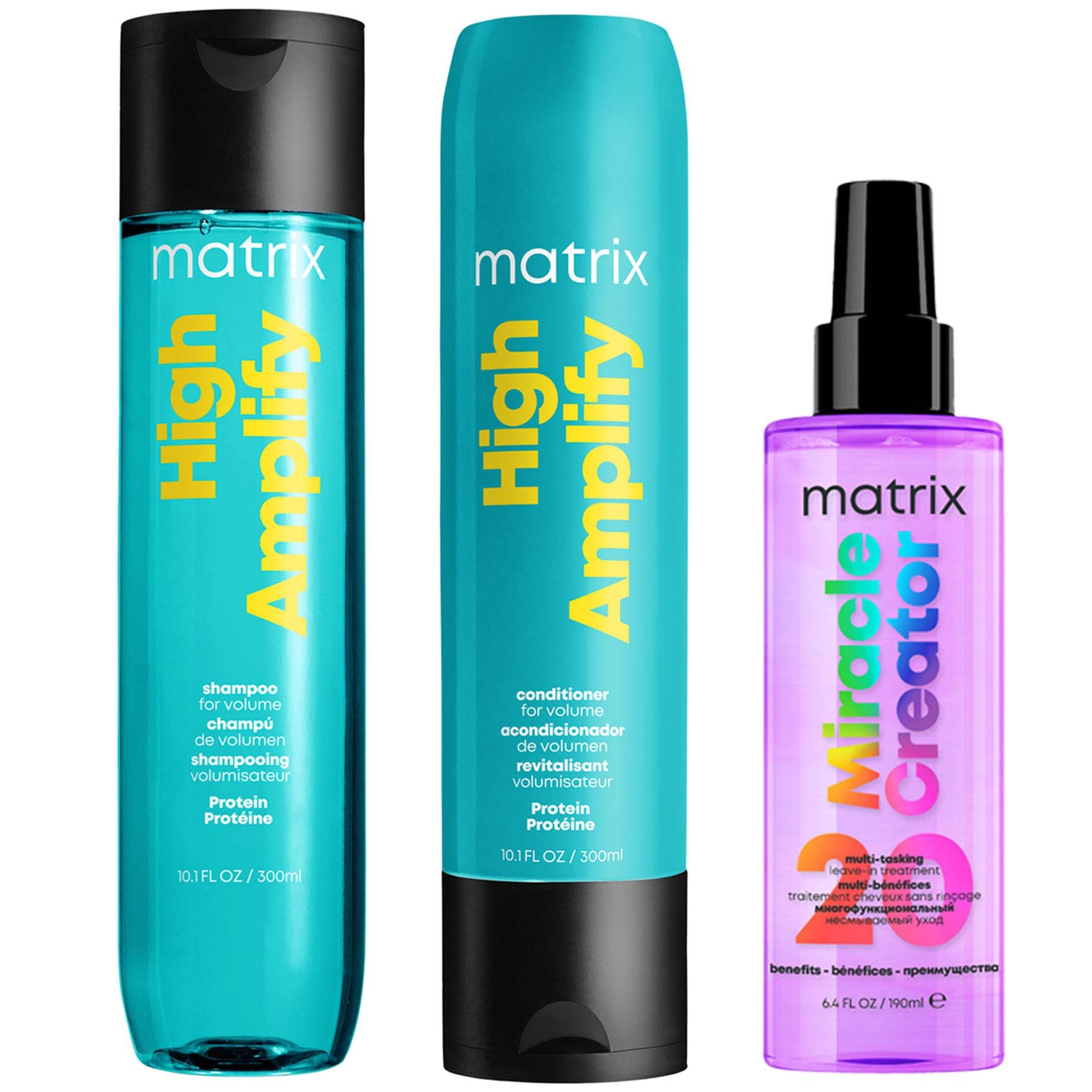 Matrix Total Results Volumising High Amplify Shampoo, Conditioner and Miracle Creator Spray Routine for Fine and Flat Hair Matrix Total Results Volumising High Amplify Shampoo, Conditioner and Miracle Creator Spray Routine for Fine and Flat Hair von Matrix