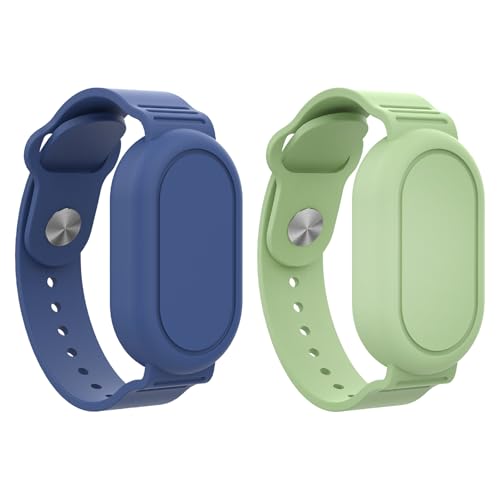 2 Stück GPS Armband für Kinder - Tracker mit Ortung für Android (Avocadogrün+Dunkelblau) von Matsizen
