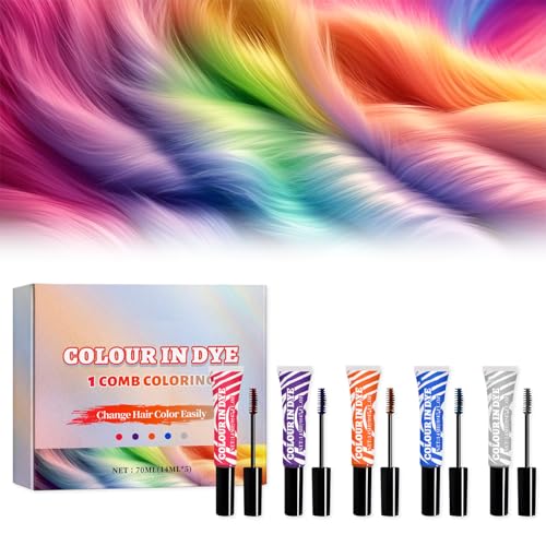 5Pcs Haarkreide für Mädchen Haarkreide für Kinder Haarmascara für Kinder Haarfarbe Kinder Haare Färben Kinder Haarfarbe Kinder Auswaschbar für Halloween Weihnachten Karneval Cosplay（5 Farben） von Matsizen