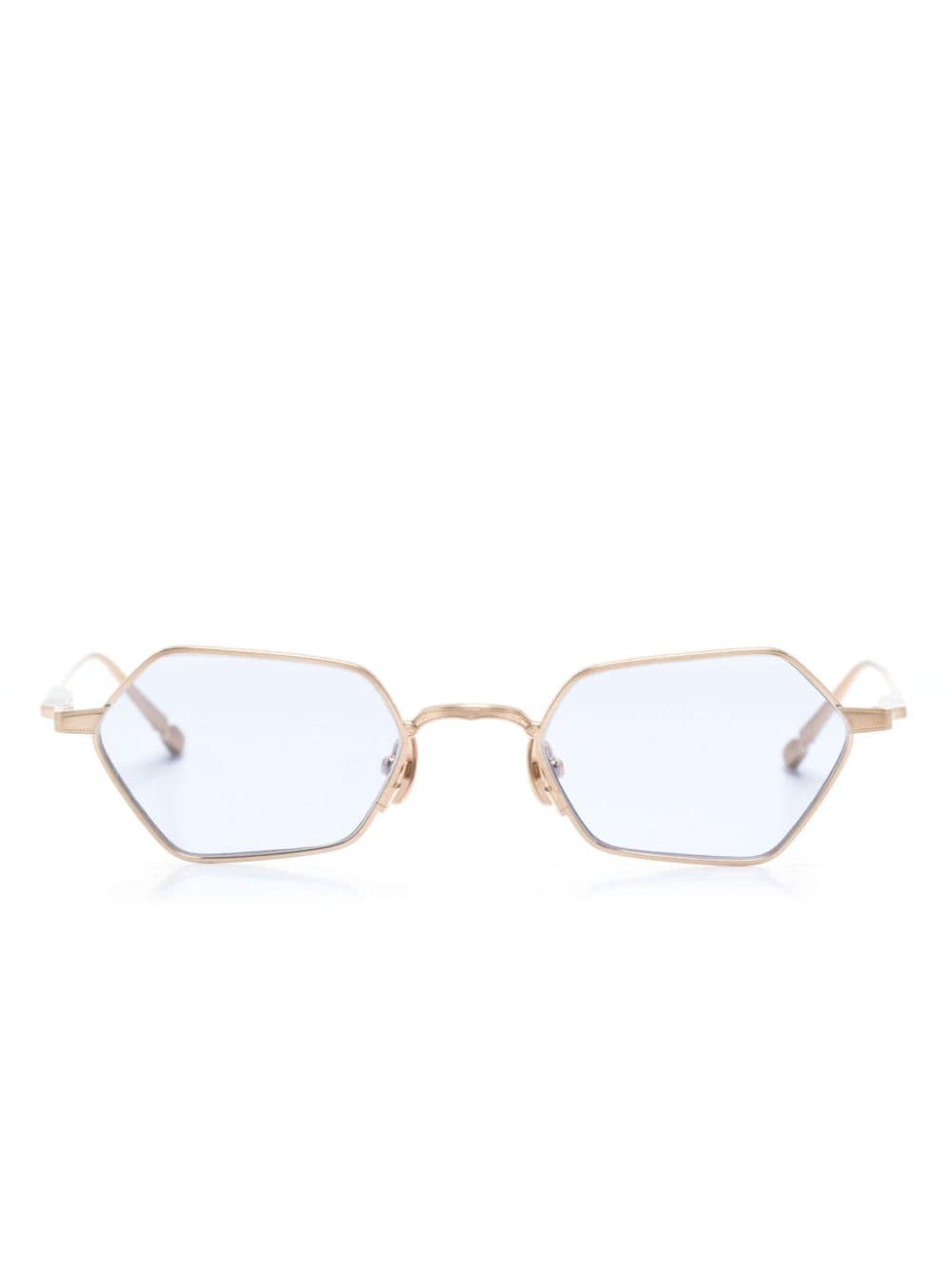 Matsuda Geometrische Sonnenbrille aus Titan - Gold von Matsuda