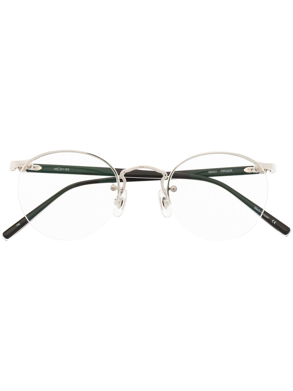 Matsuda Runde Brille mit Glanzoptik - Silber von Matsuda