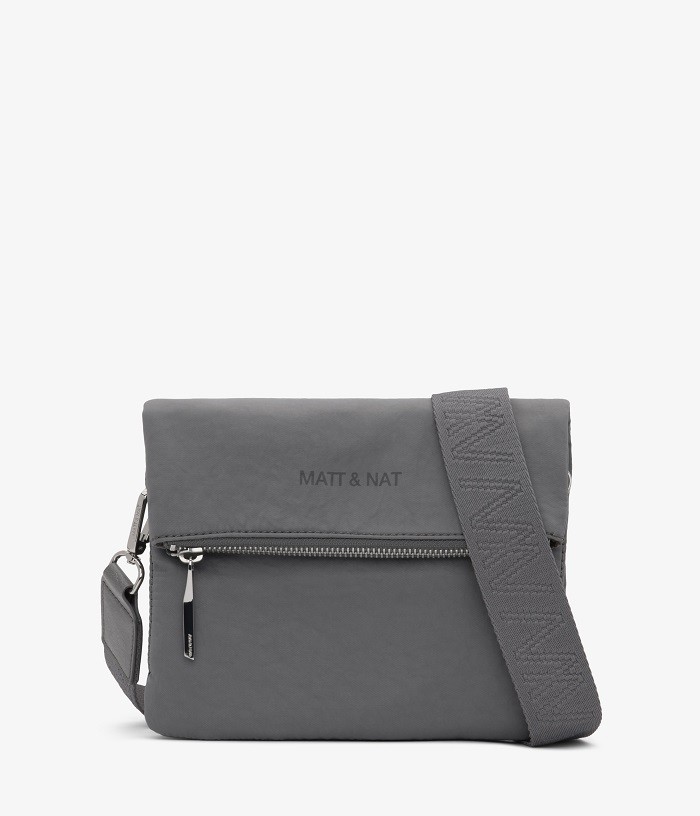 MATT & NAT Hartz vegane Foldover Tasche Grey von Matt and Nat