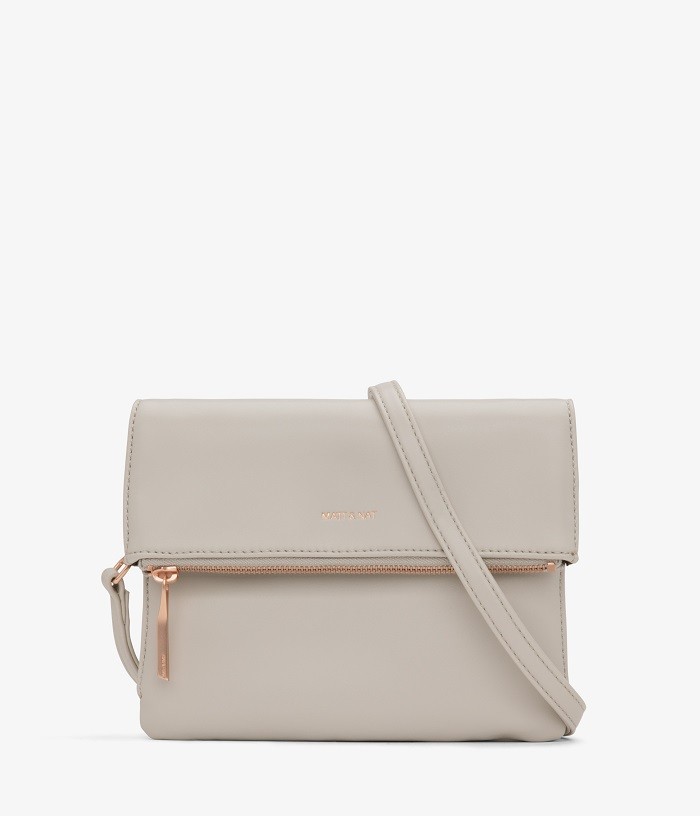 MATT & NAT Hiley vegane Flapover Tasche Stone von Matt and Nat