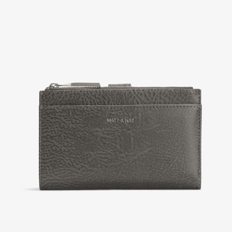 MATT & NAT Motiv Small Wallet Carbon von Matt and Nat