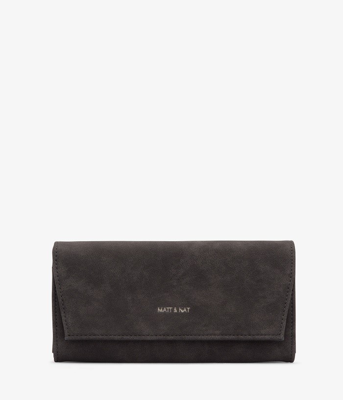 MATT & NAT Vera Suede Wallet Grey von Matt and Nat