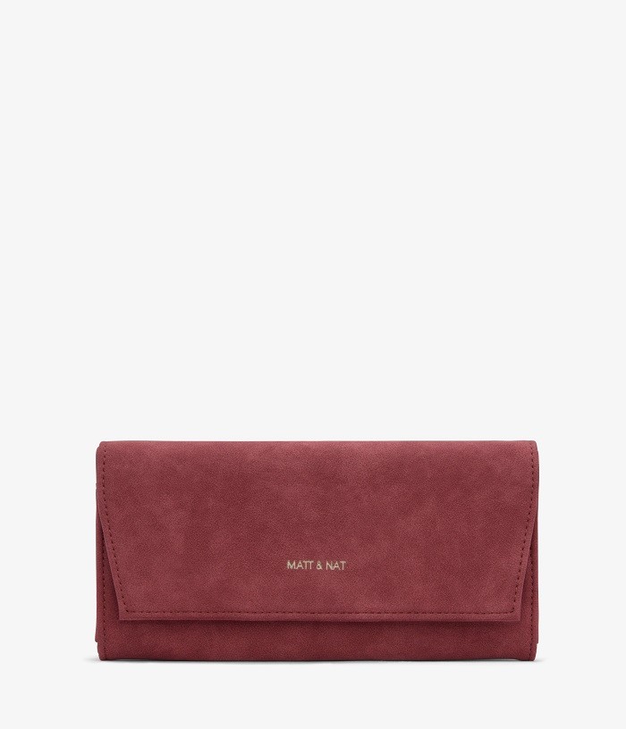 MATT & NAT Vera Suede Wallet Red von Matt and Nat