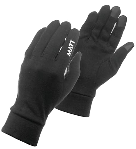 Matt Unisex Innen Merino Touch Wollhandschuh, Schwarz, L von MATT
