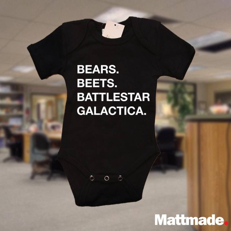 Bears Beets Kampfstar Galactica, Die Büro Baby Pullover Oder T-Shirt Bears Beets Kampfstar Galactica, Die Büro Baby Pullover Oder T-Shirt von MattMadeCa