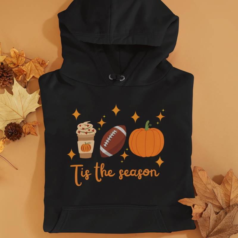 Cozy Fall Sweatshirt | "Tis The Season Unisex Hoodie For Autumn Celebrations, Football Season, Thanksgiving, Gift Idea, Casual Wear von MatteasGoldenVein