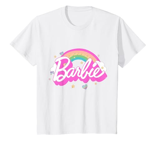 Kinder Barbie T-Shirt, Mädchen, Regenbogen, viele Größen+Farben T-Shirt von Barbie