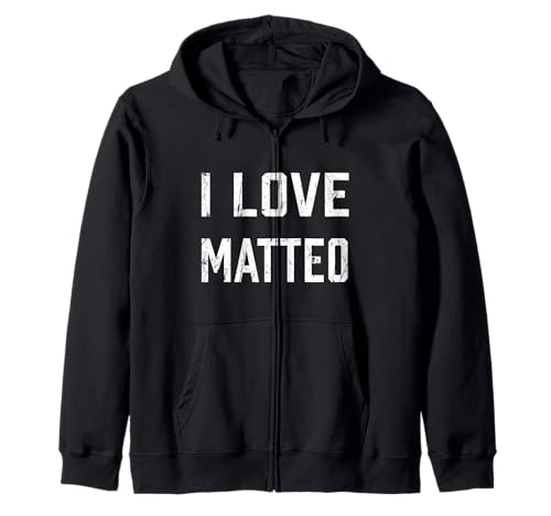 Ich Liebe Matteo, Familie, Sohn, Tochter, Junge, Mädchen, Babyname Kapuzenjacke von Matteo Matching Family Reunion T Shirt
