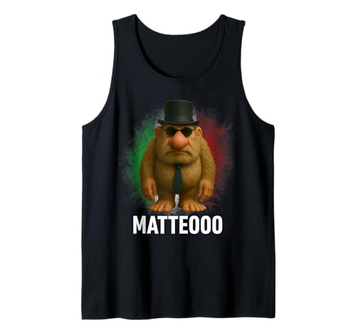 Matteo Mateo Matteooo Italienische Brainrot Meme Flagge Italien Kinder Tank Top von Matteo Matteoooo Mateooo Monkey Trendy Boys Tee