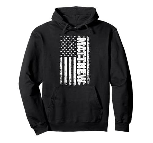 Matthew persönlicher Name American Flag Retro Männer Frauen Pullover Hoodie von Matthew spezialisiert den ersten Jungen Männer