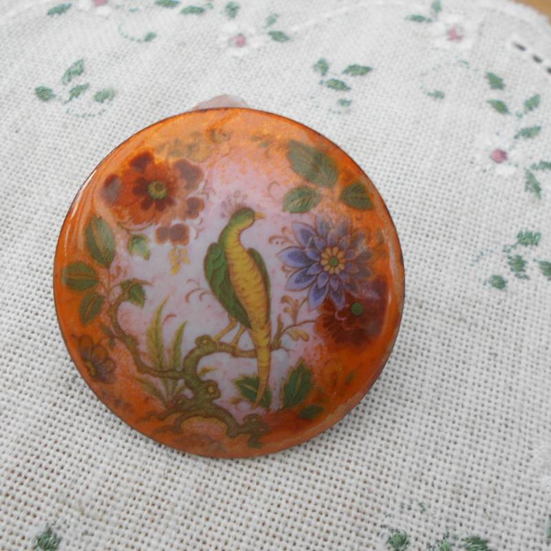 Vintage Brosche Emailliert Blumen Phönix Vintage Emaille Boho Vintage Brosche Emailliert Blumen Phönix Vintage Emaille Boho von MattieStone