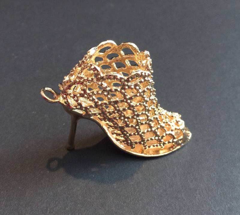 High Heel Schuh Für Schlüsselbund Oder Handtasche Zubehör, Große Oversized, Gold Silber Charm von MattsCharm