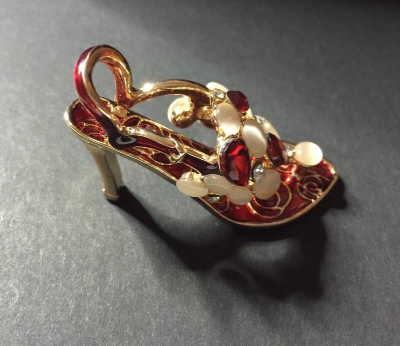 strass & Perle High Heel Slingback Schuh Sandale Für Schlüsselbund Oder Handtasche Zubehör, Große Oversized Charme von MattsCharm