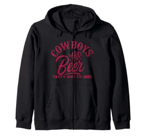 Cowboys and Beer That's Why I'm Here Cowgirl Western Damen Kapuzenjacke von Matty's Tee's