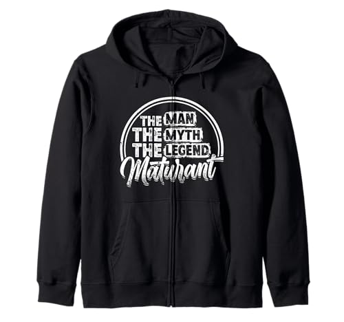 Maturant MAN THE MYTH THE LEGEND Lustiges Matura Kapuzenjacke von Matura Geschenk Maturant Lustiges Matura Geschafft